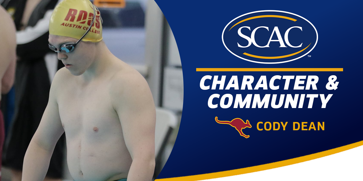 Cody Dean, Austin College, Men's Swimming & Diving - Character & Community