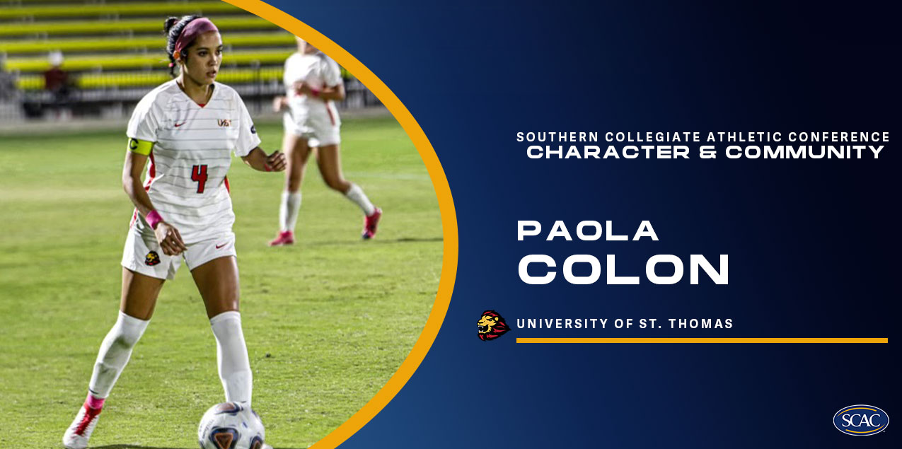 Paola Colon, University of St. Thomas, Women's Soccer - Character &amp; Community