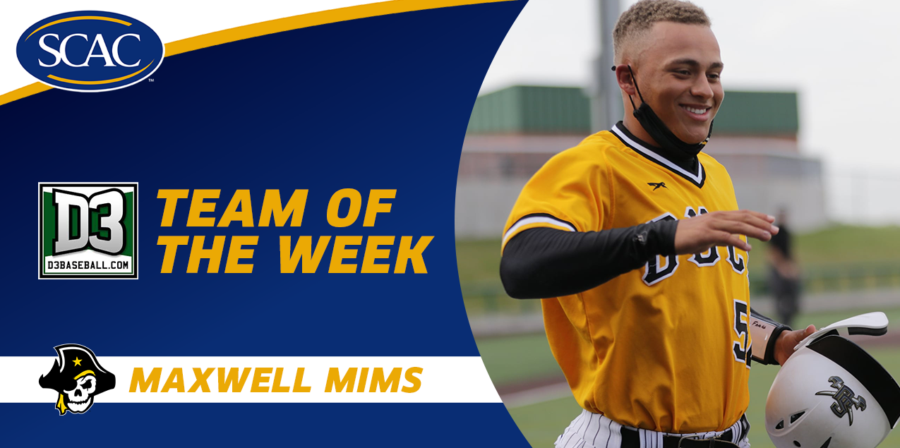 Southwestern's Mims Named to D3baseball.com Team of the Week