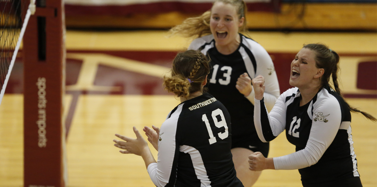 Southwestern Defeats Colorado College in the NCAA Volleyball Regional Semifinal
