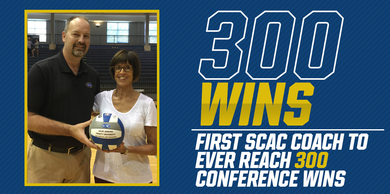 Trinity's Jenkins Becomes First SCAC Coach to 300 Conference Wins