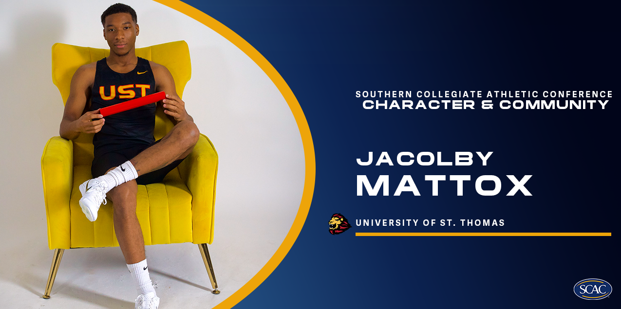 Jacolby Mattox, University of St. Thomas, Men's Track & Field - Character & Community