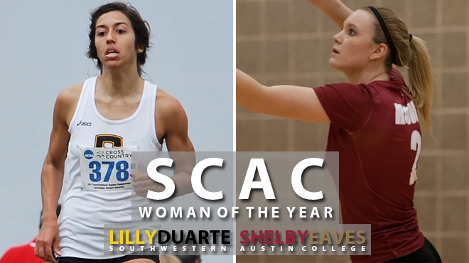 Southwestern's Duarte; Austin College's Eaves Selected SCAC Woman of the Year