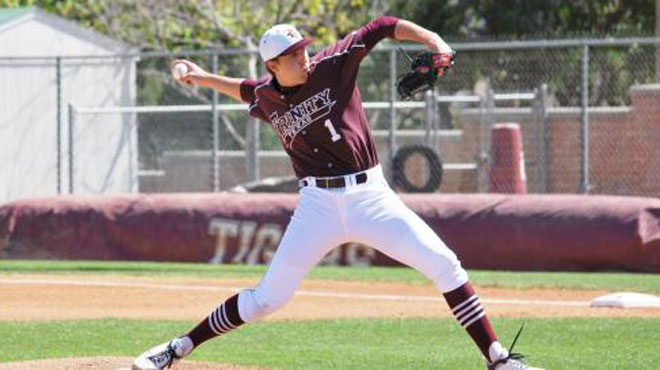 Klimesh pitches No. 15 Trinity to shutout win in NCAA playoff opener
