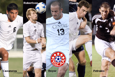 SCAC Lands Five Players on 2008 NSCAA/Adidas NCAA Division III Men's All-American Team