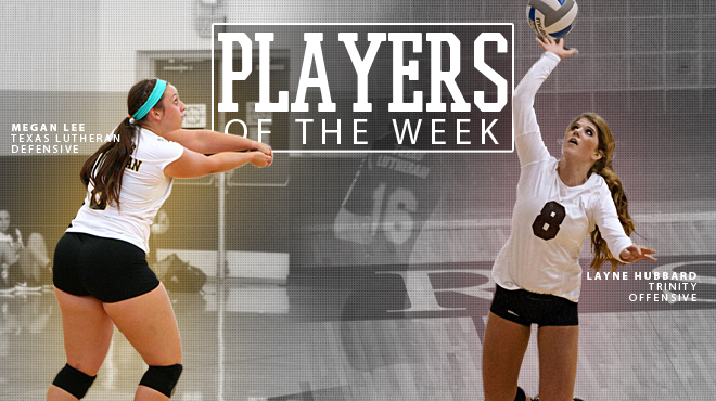 Trinity's Hubbard; TLU's Lee Named SCAC Volleyball Players of the Week