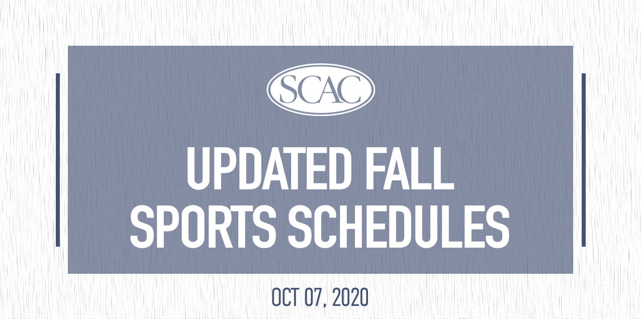 SCAC Releases Updated Fall Sports Schedules