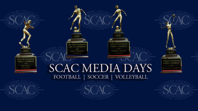 SCAC Media Days to Get Underway on Tuesday, September 4th