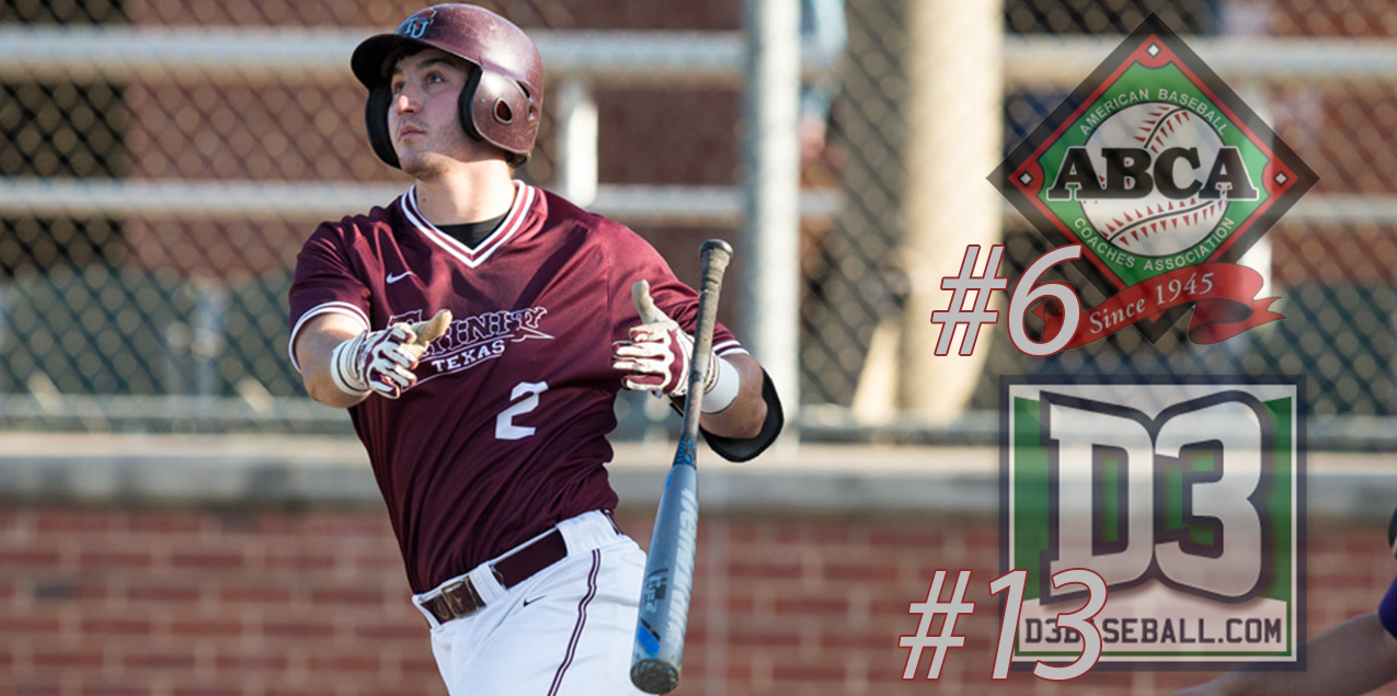 Trinity Remains Sixth in ABCA Poll; Falls One Spot to 13th in D3baseball Polls