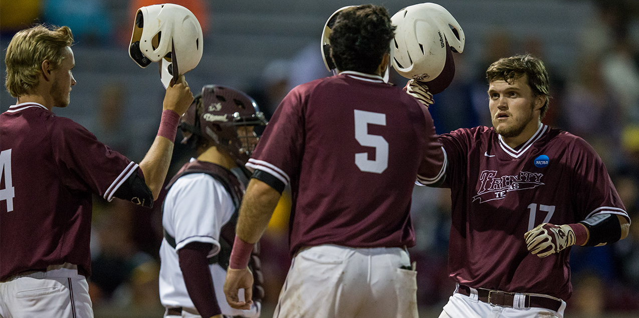 Blistering Bats Leads Trinity Past La Crosse; One Game Away from National Title Series