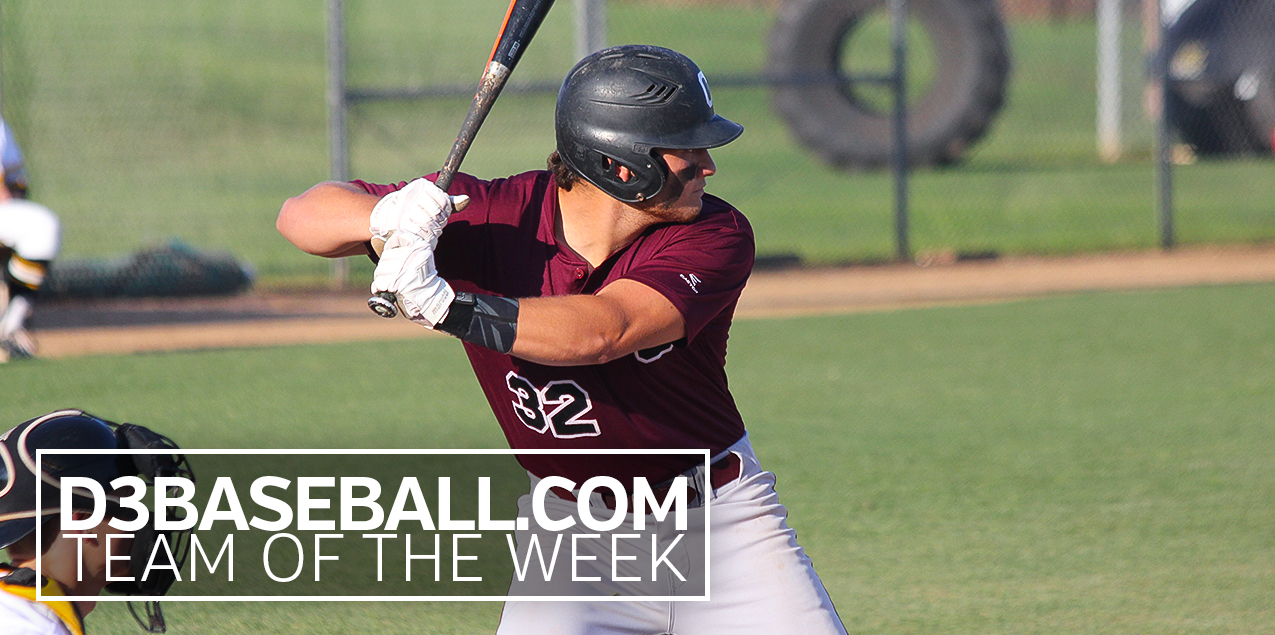 Centenary's Zapata Named to D3Baseball.com Team of the Week