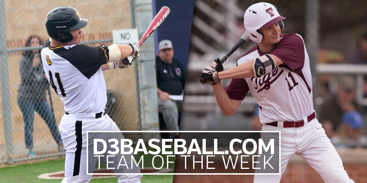 Texas Lutheran's Brandt, Trinity's Martin Named to D3baseball.com Team of the Week
