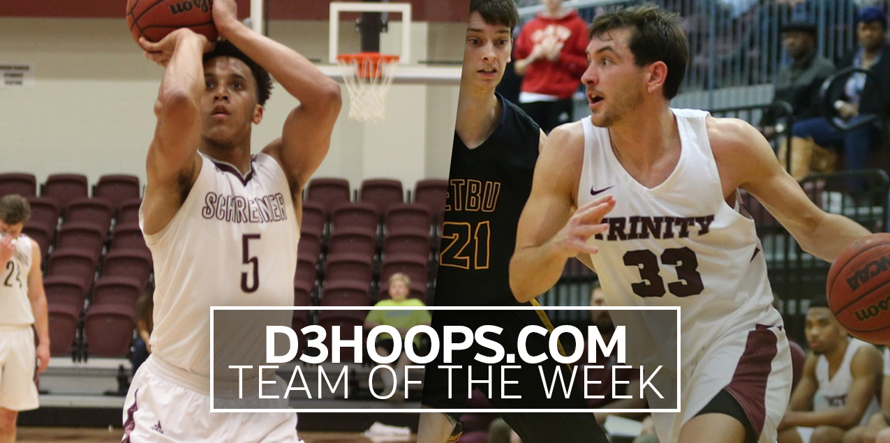 Schreiner's Gumbs, Trinity's Holden Named to D3hoops.com Team of the Week