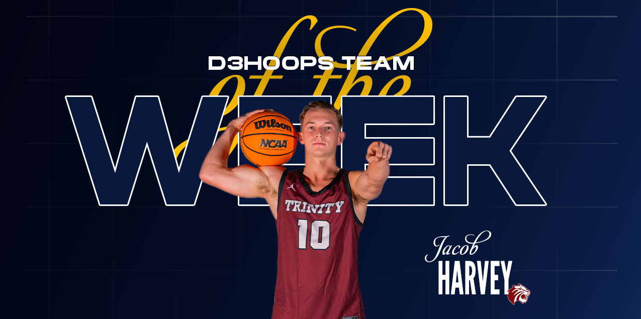 Trinity's Harvey Named to D3Hoops.com Team of the Week
