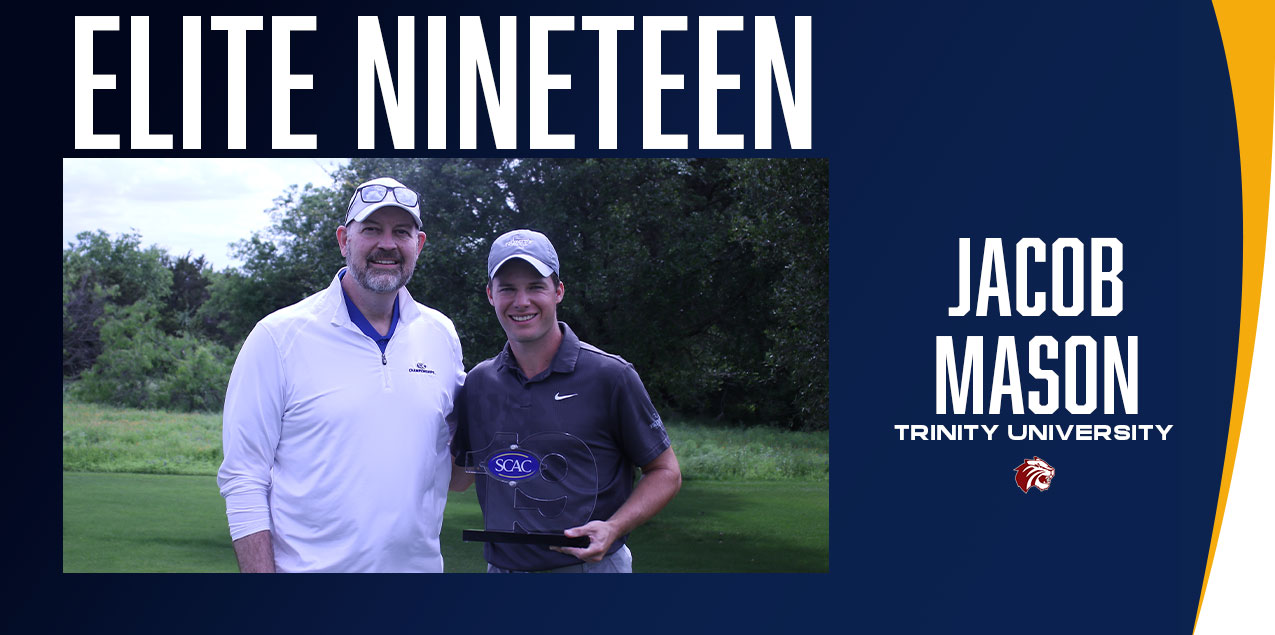 Trinity's Mason Earns SCAC Men's Golf Elite 19 Award