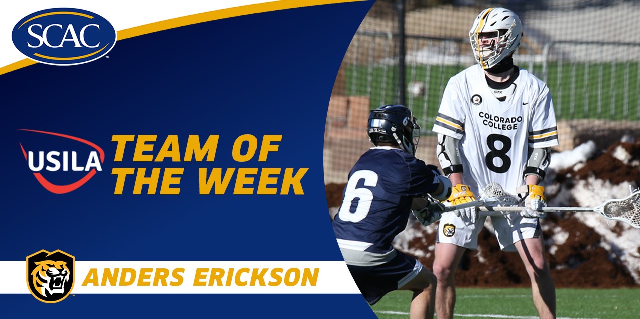 USILA Honors Colorado College's Erickson for the Second Week In A Row