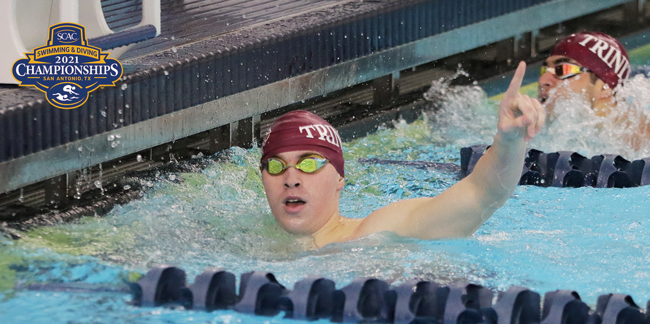 Big First Day Gives Trinity Early Lead at SCAC Men's Swimming & Diving Championship