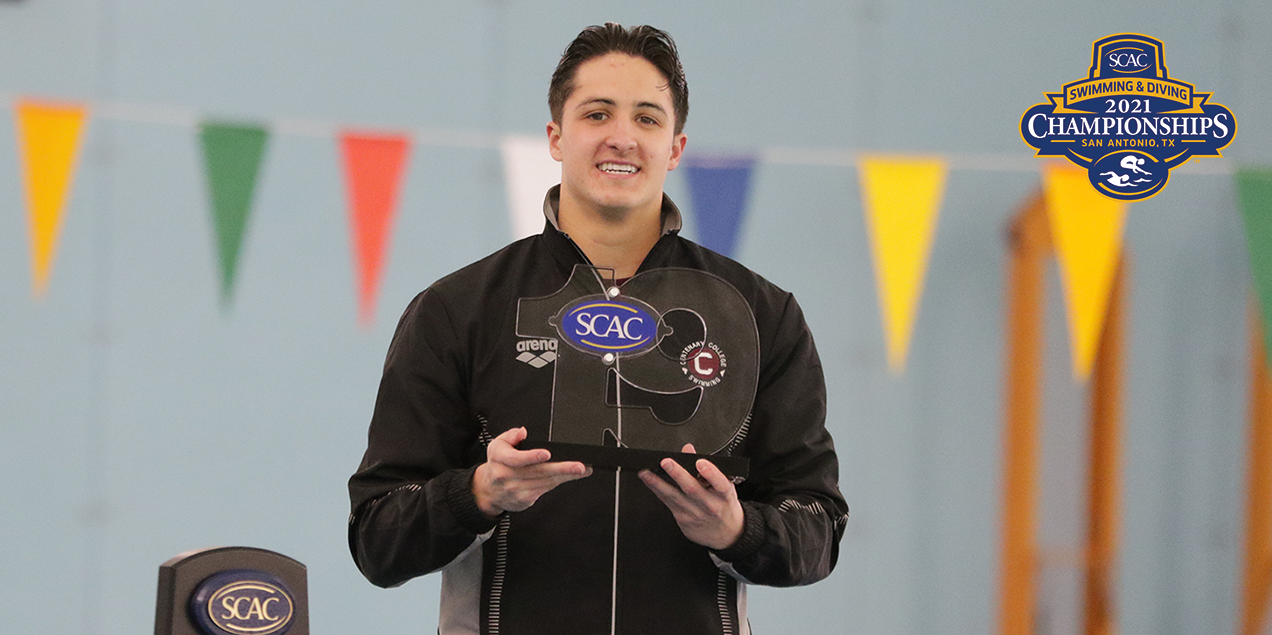 Centenary's Vasquez Named SCAC Men's Swimming & Diving Elite 19 Award Recipient