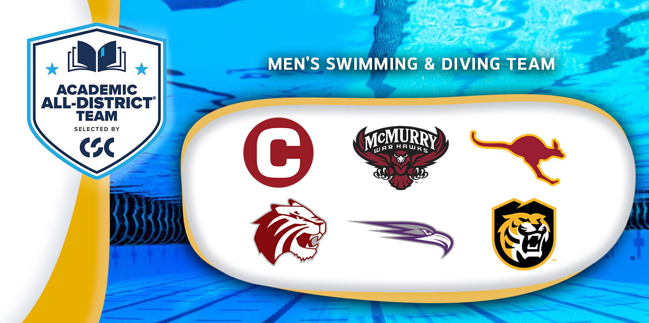 11 Men's Swimmers and Divers Honored with CSC Academic All-District® Accolades