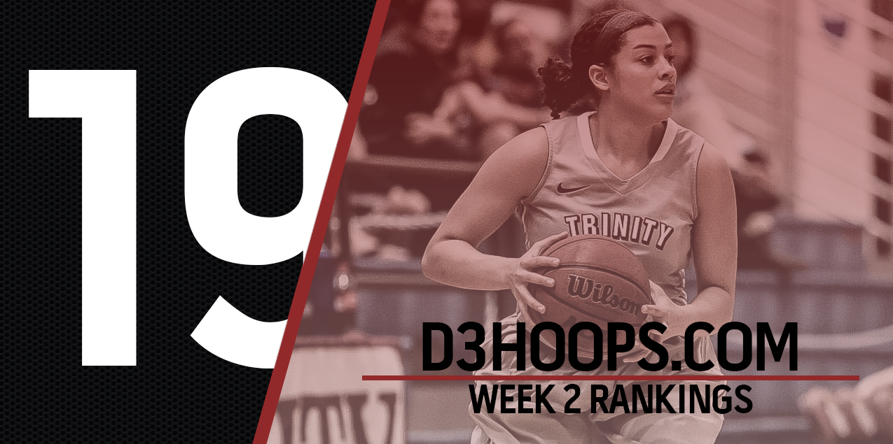 Trinity University Holds Strong in D3hoops.com Top 25