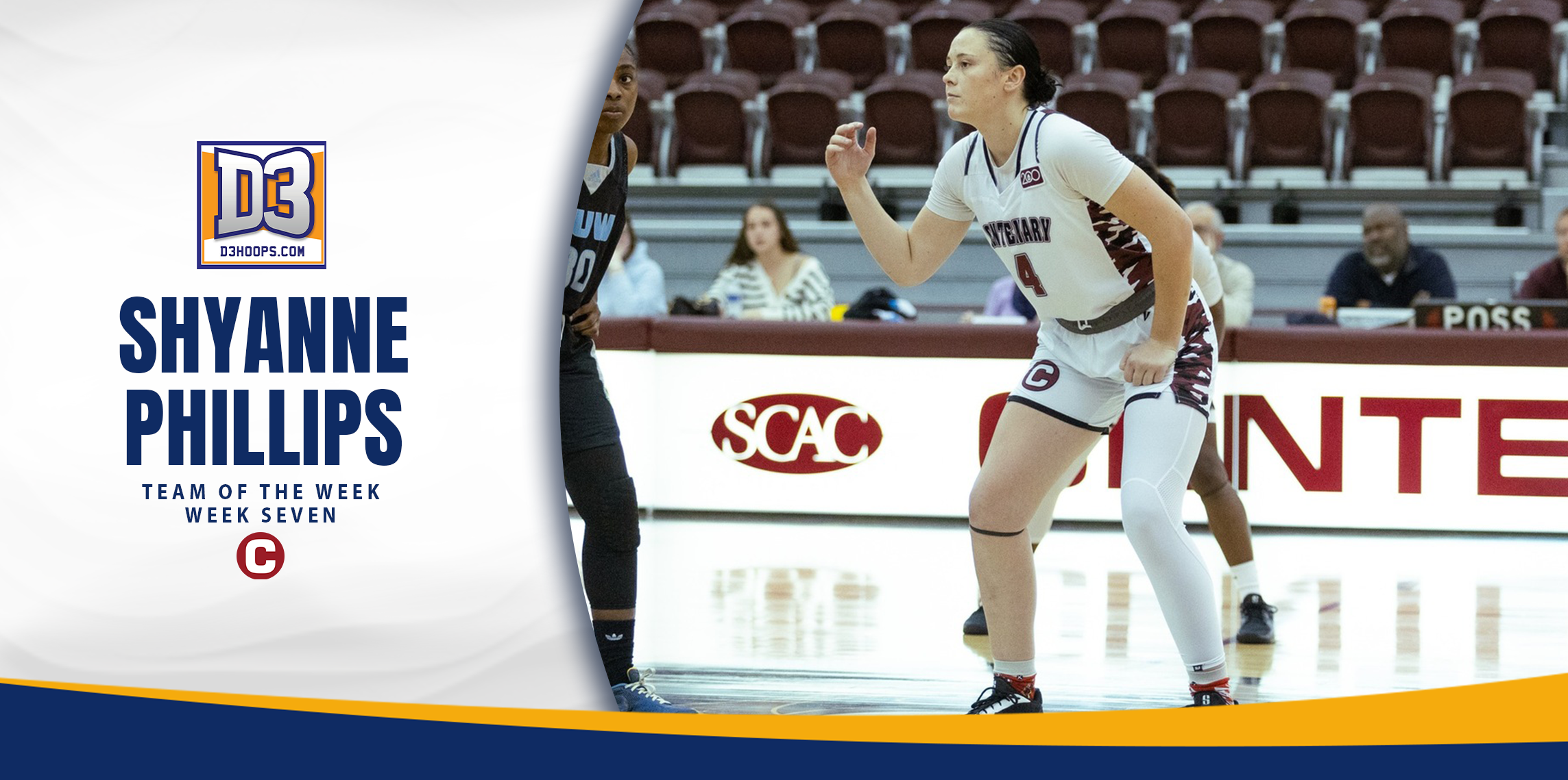 Centenary's Phillips Collects D3Hoops.com Team of the Week Honor