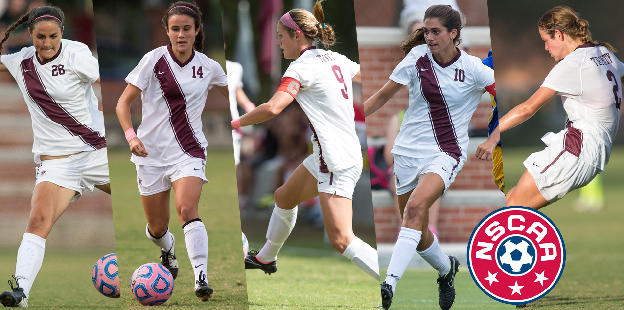Five Trinity Women's Soccer Student-Athletes Named to NSCAA Scholar All-Region Team