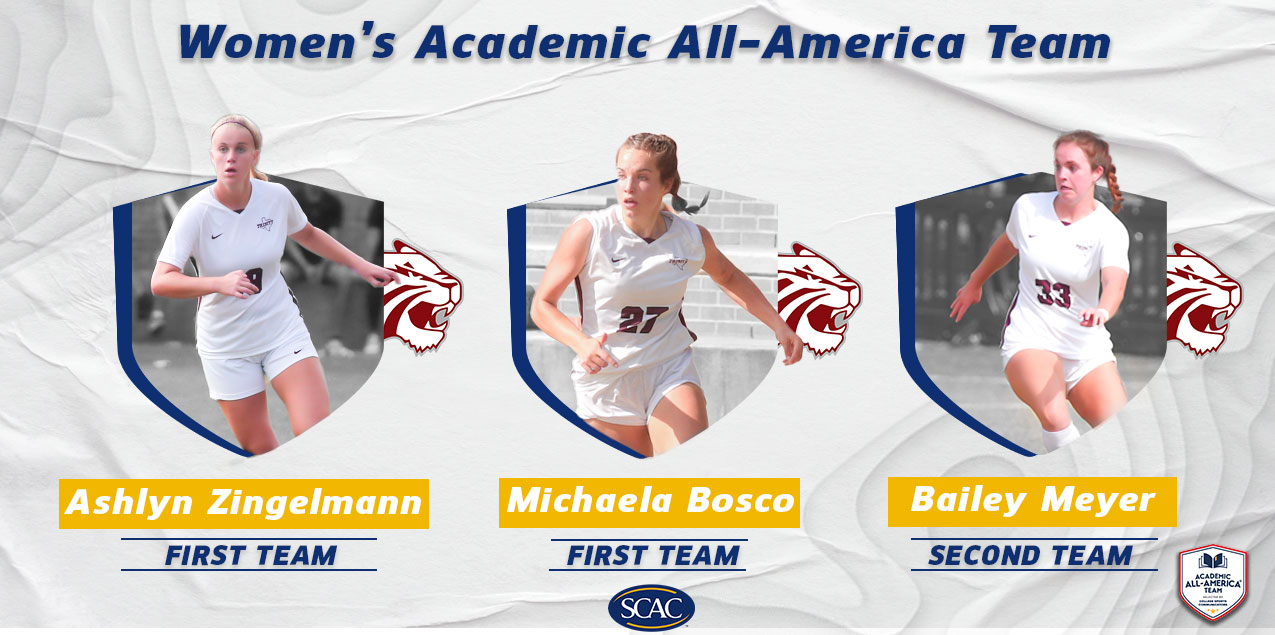 Trinity Women’s Soccer Trio Earns CSC Academic All-America