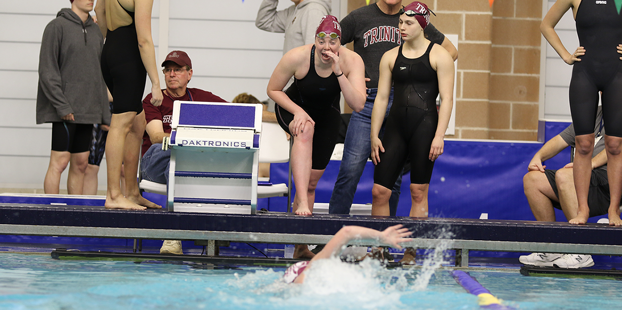 Trinity Women Hold Narrow Lead After Day One of SCAC Swimming & Diving Championship