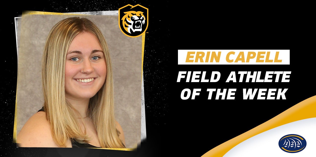 Erin Capell, Colorado College, Women's Field Athlete of the Week (Week 2)