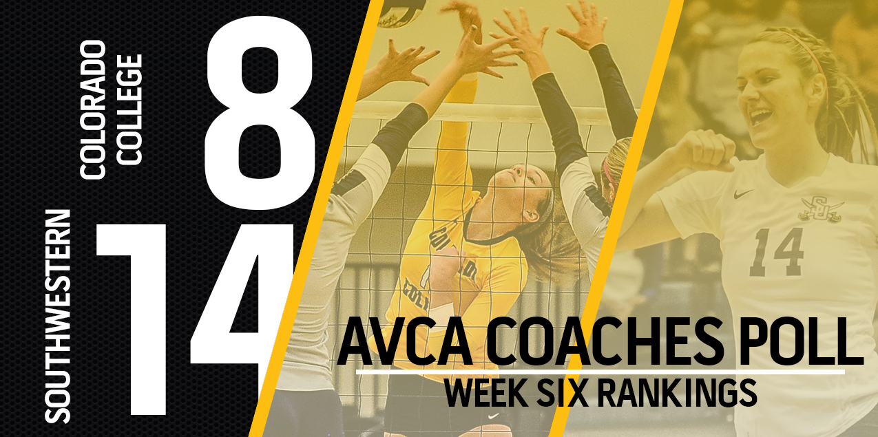 Colorado College Steady, Southwestern Jumps in AVCA Top 25
